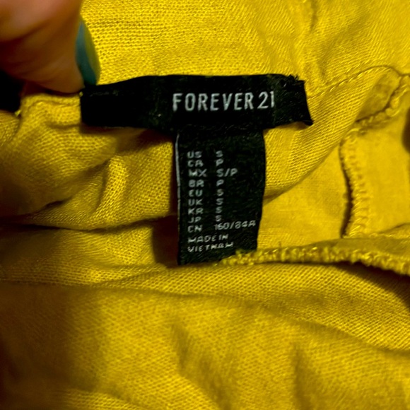 2pc Lot Forever 21 Mini Dress Size Small Pink and Mustard - Picture 7 of 8